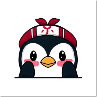 Sneaky japanese penguin so cute Posters and Art